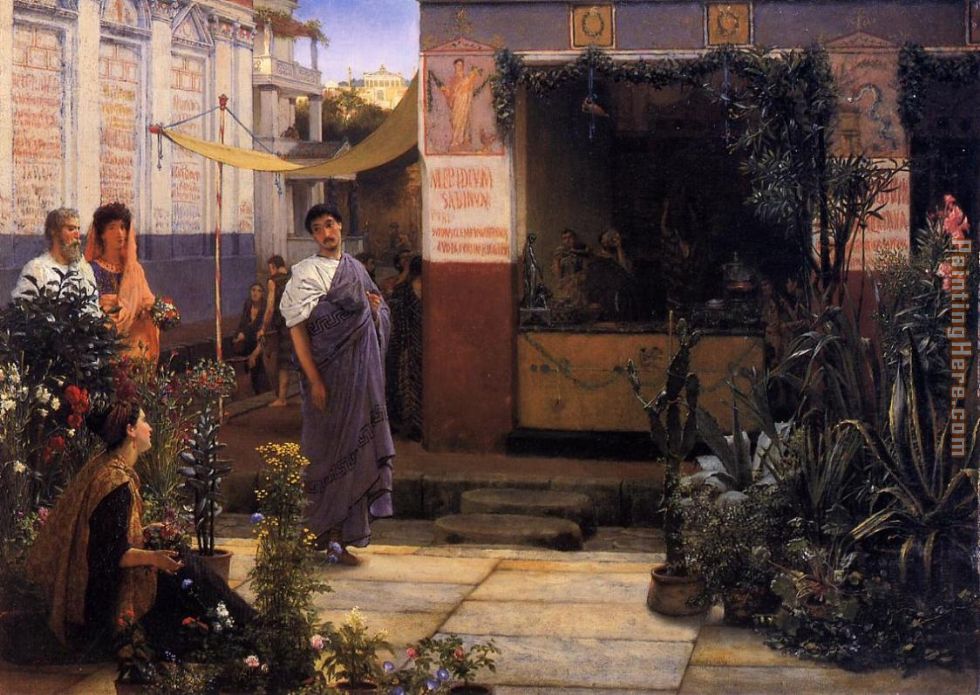The Flower Market painting - Sir Lawrence Alma-Tadema The Flower Market art painting